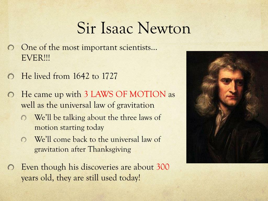 Sir Isaac Newton Laws 1342