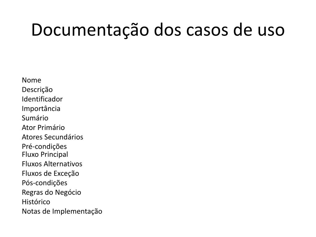 Especificação de Caso de Uso - ppt carregar