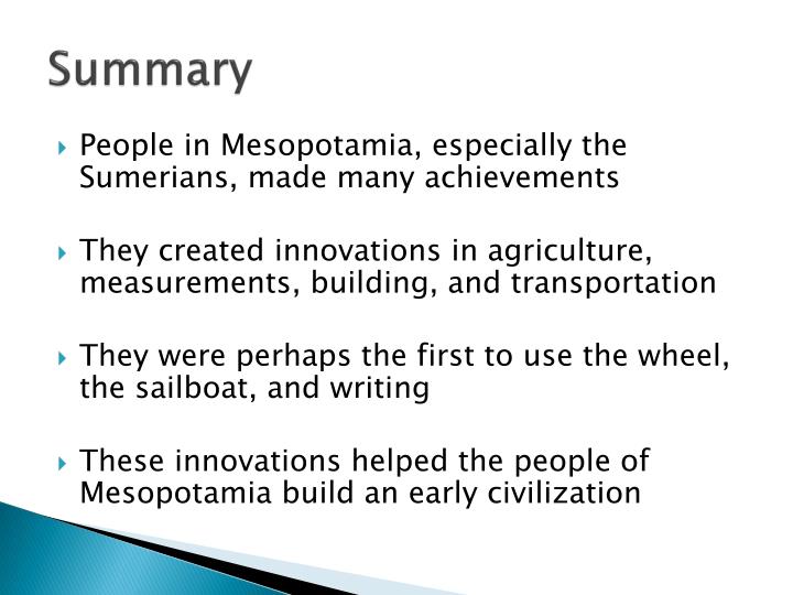 mesopotamian civilization summary