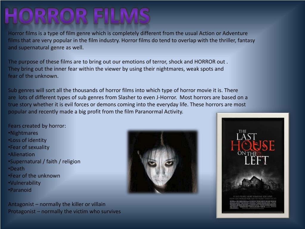 types of horror movies