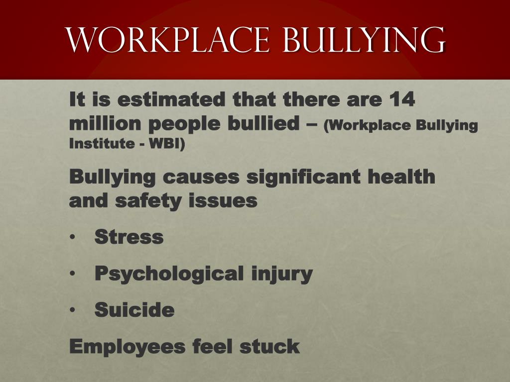 case study bullying in the workplace