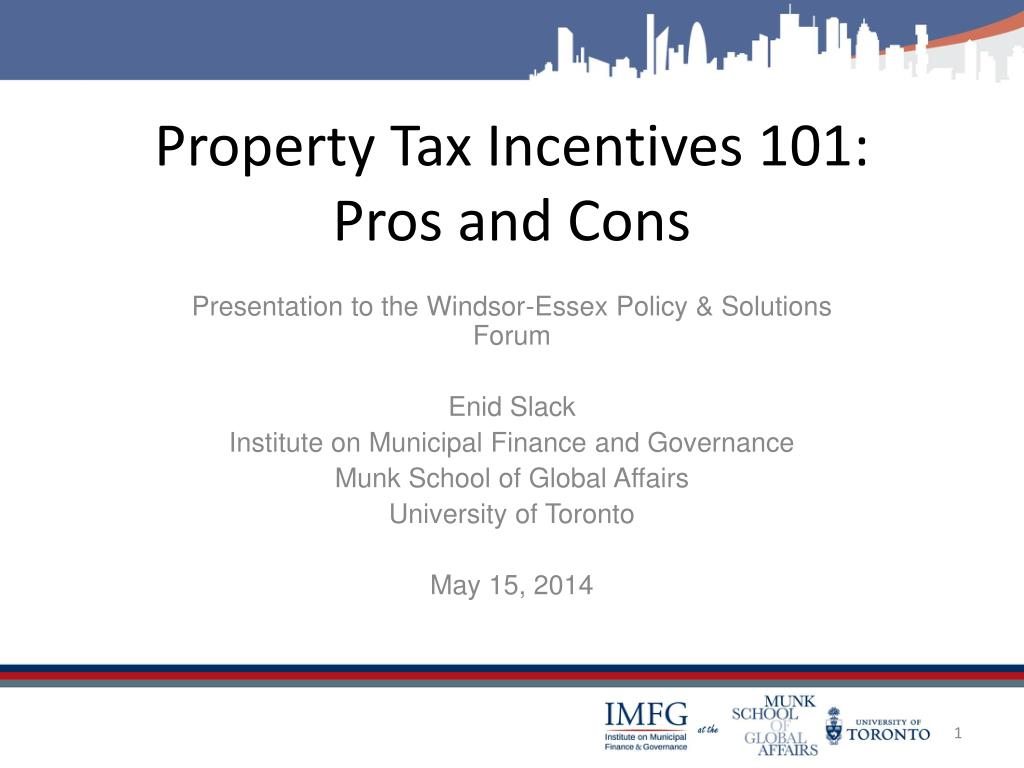 ppt-property-tax-incentives-101-pros-and-cons-powerpoint