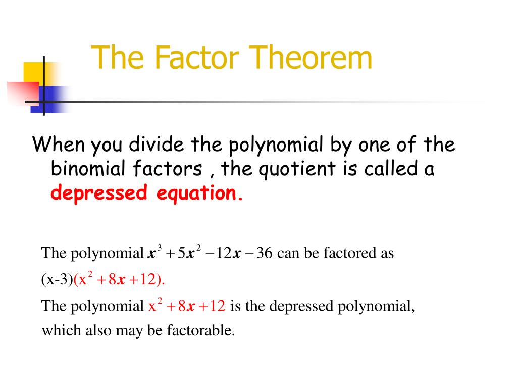 Ppt Remainder And Factor Theorems Powerpoint Presentation Free Download Id2537990 8430