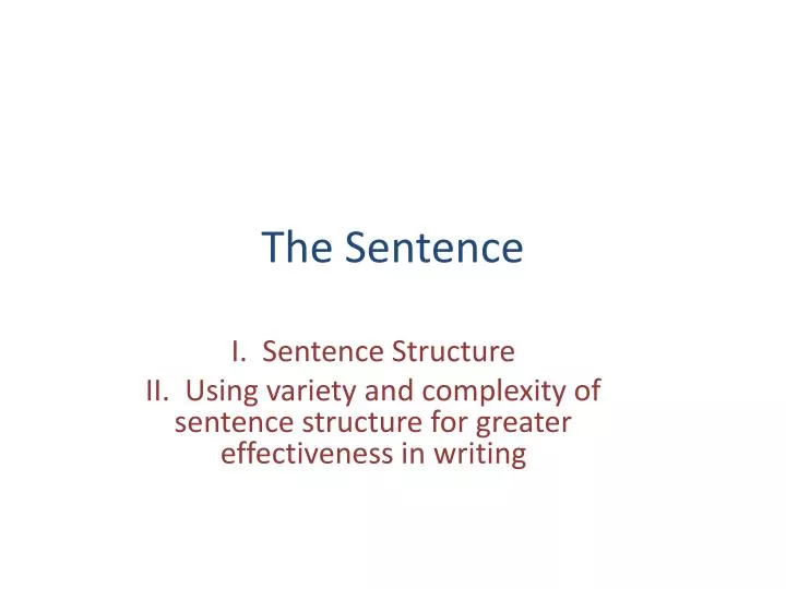 the sentence n.