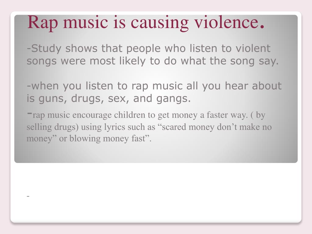 negative effects of rap music essay