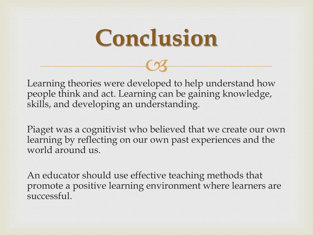 conclusion of psychology in education