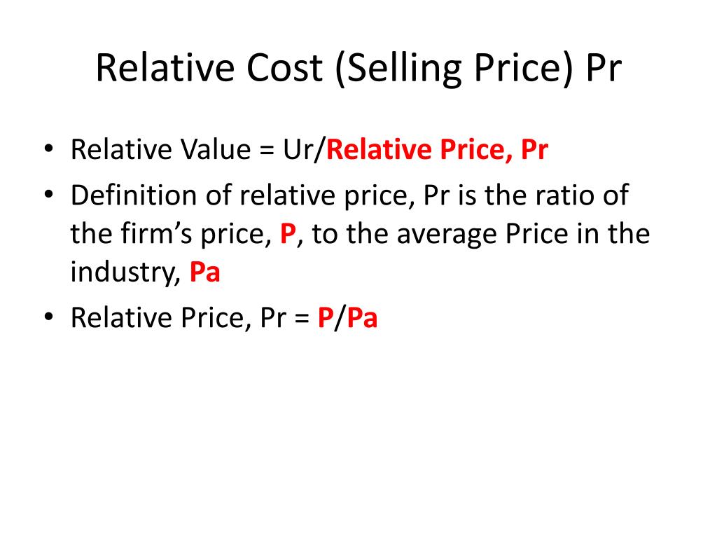 define relative price