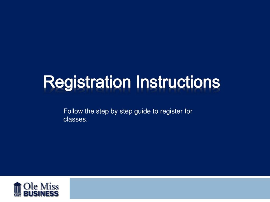 PPT - Registration Instructions PowerPoint Presentation, Free Download ...