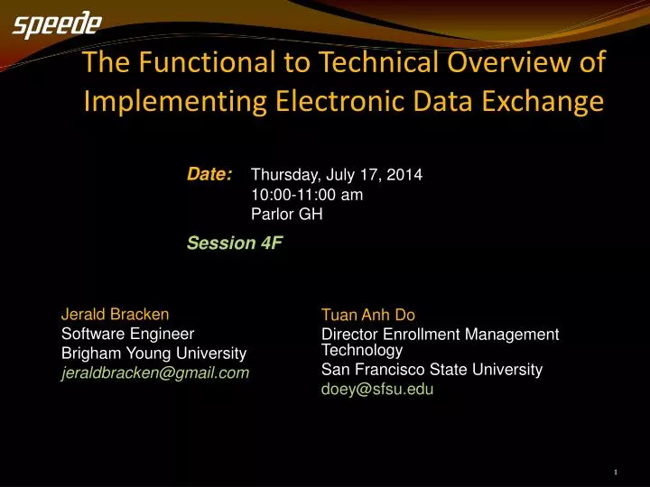 PPT The Functional to Technical Overview of Implementing Electronic