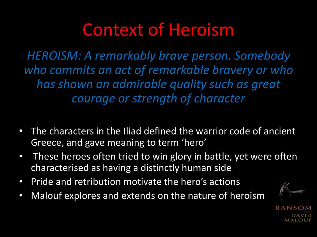 heroism definition essay