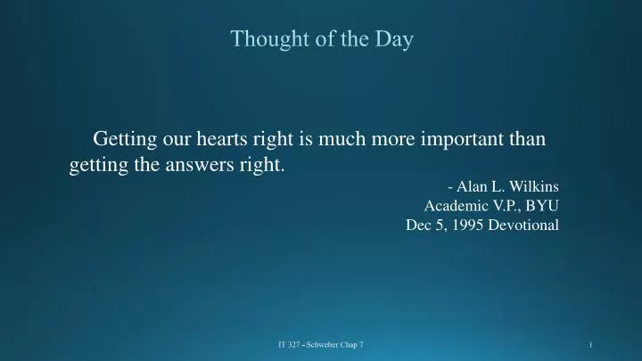 thought of the day presentation