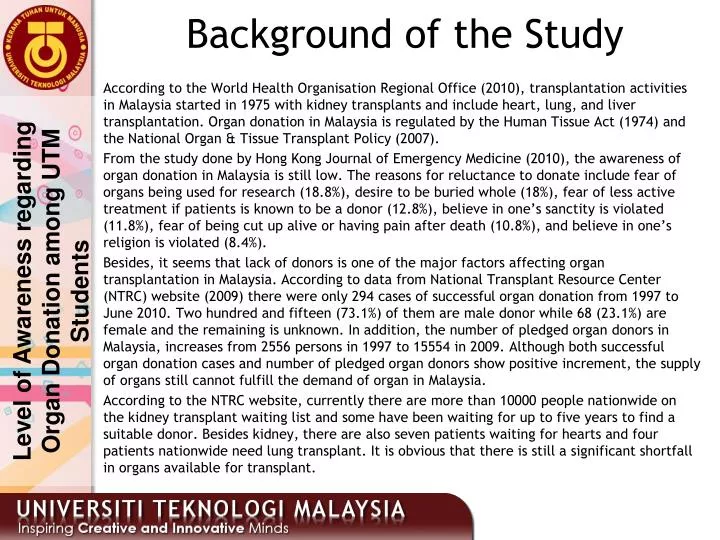 background study research example