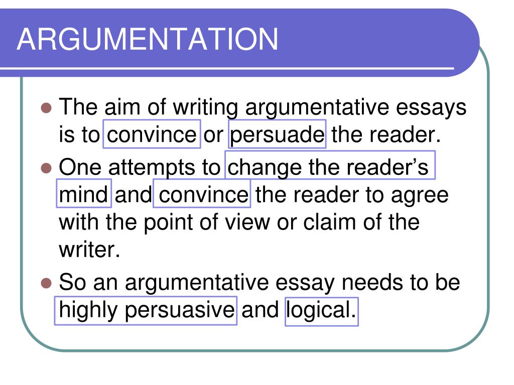 argumentative essay lesson ppt