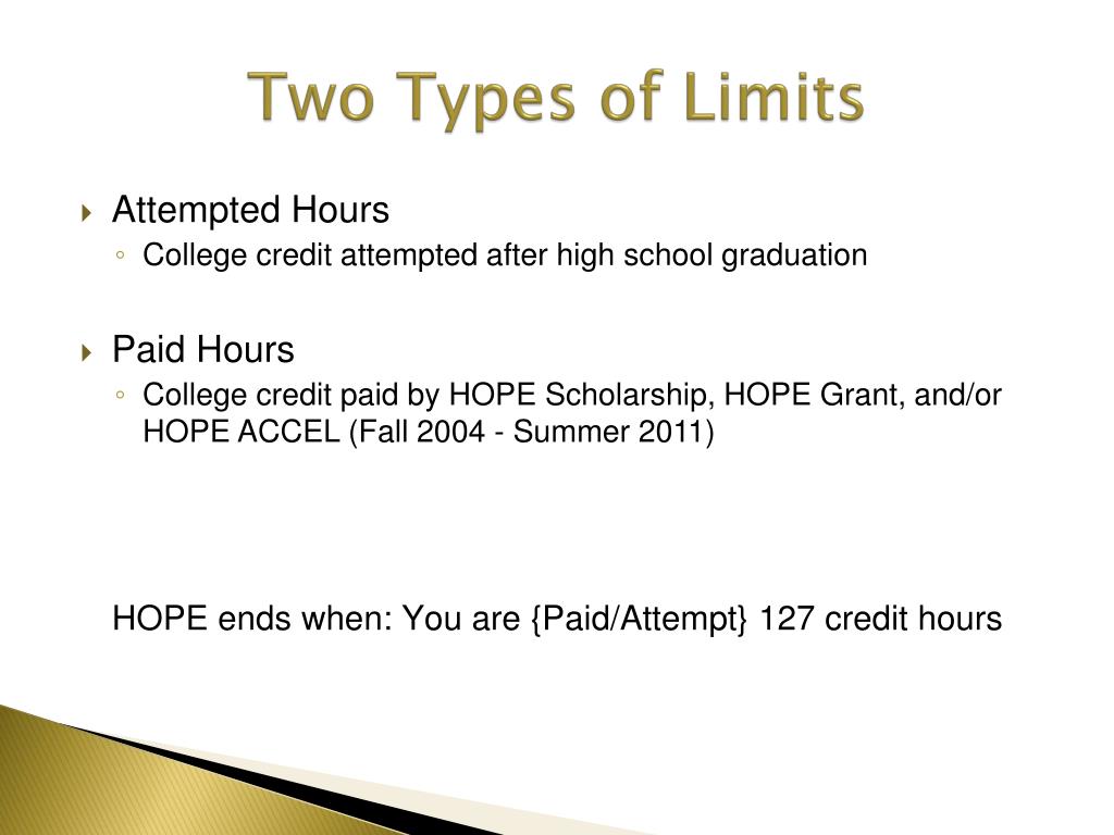 PPT HOPE and ZELL Miller Scholarship PowerPoint Presentation, free