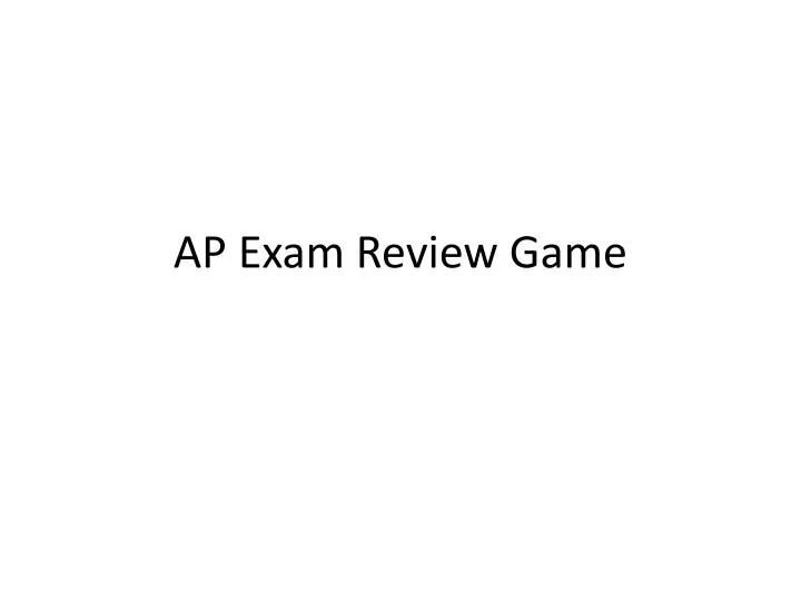 ap exam review game n.