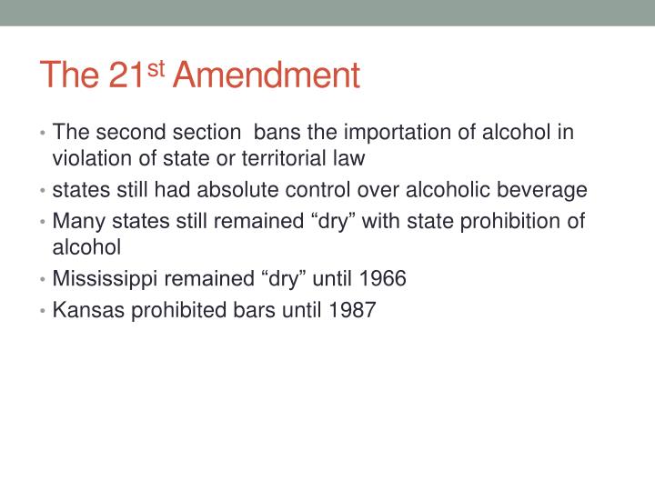Ppt The 18 Th And 21 St Amendments Powerpoint Presentation Id