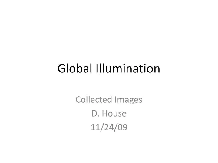global illumination n.
