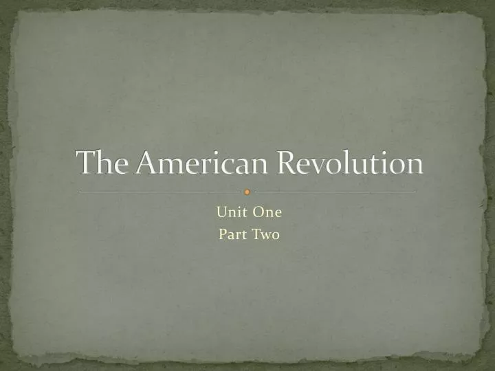 the american revolution n.