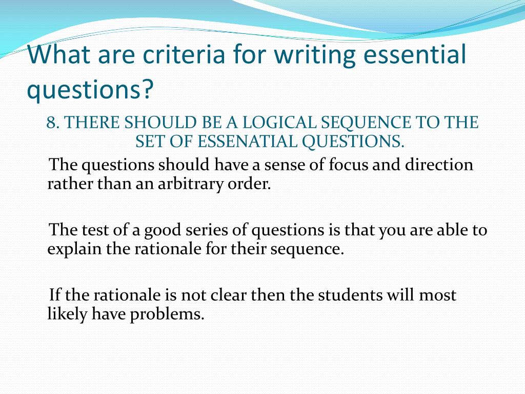 creative writing essential questions