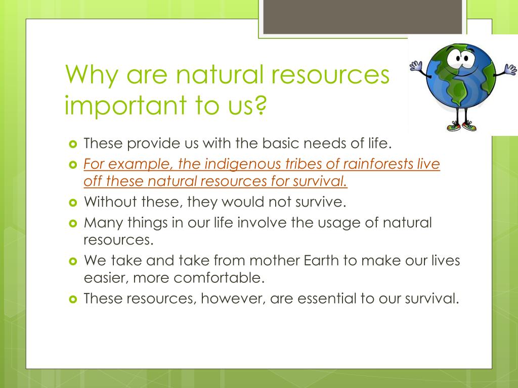 presentation on importance of natural resources