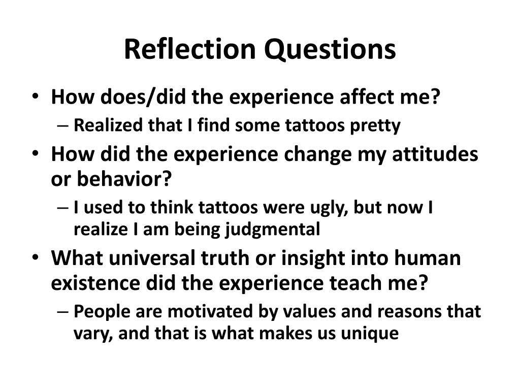essay reflection questions