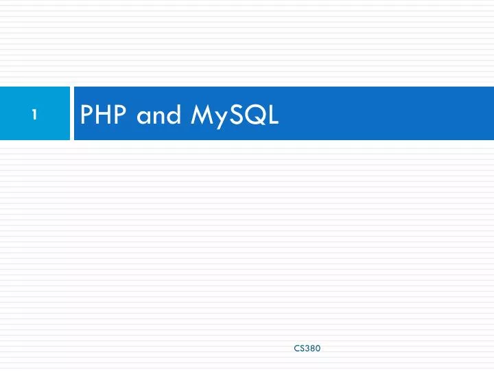 PPT - PHP and MySQL PowerPoint Presentation, free download - ID:2559721