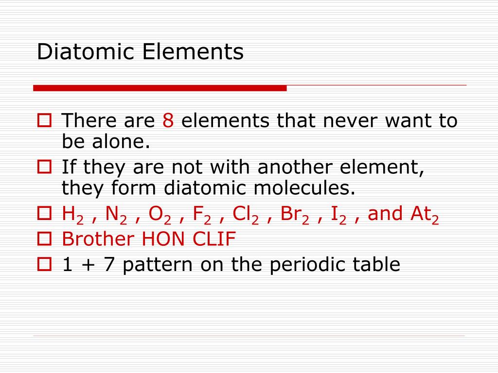diatomic elements diatomic elements
