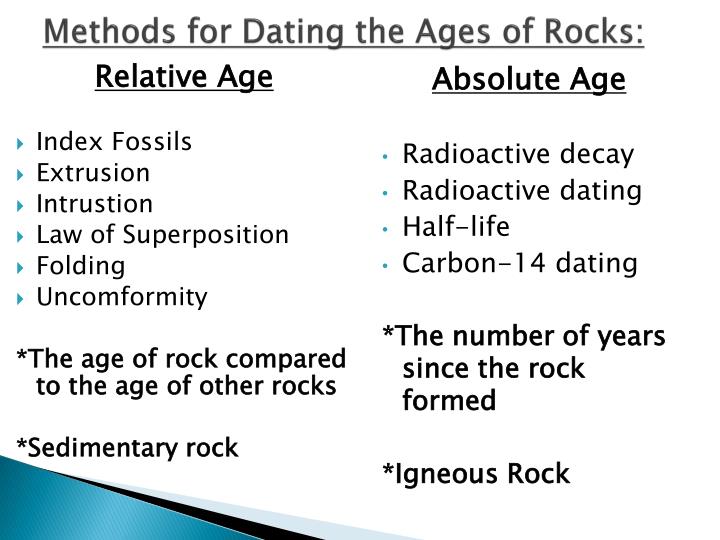 What are three methods of radioactive dating What are three methods of radioactive dating
