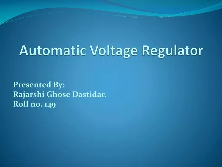 automatic voltage regulator n.