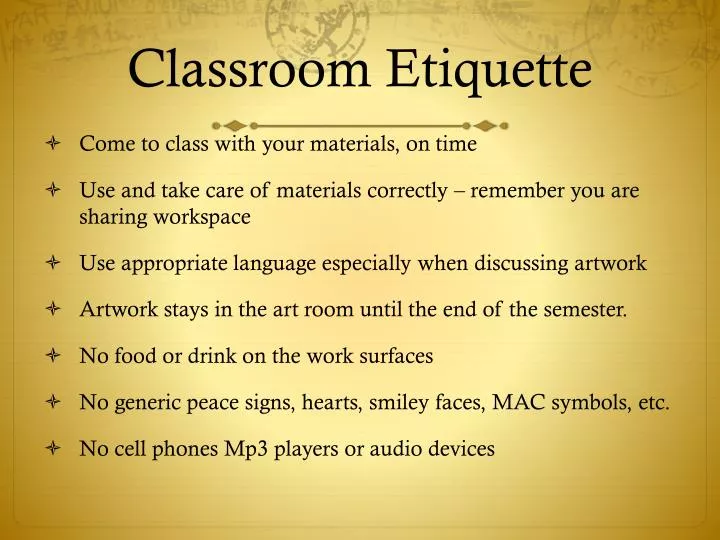 proper powerpoint presentation etiquette