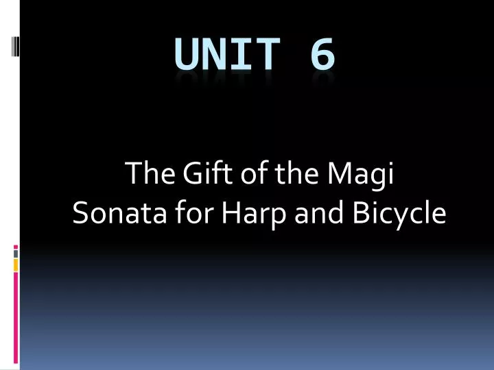 the gift of the magi sonata for harp and bicycle n.