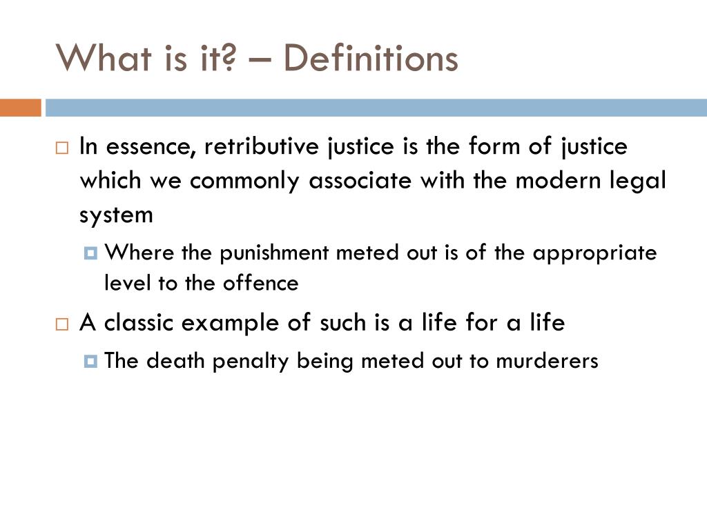 PPT Retributive Justice PowerPoint Presentation, free download ID