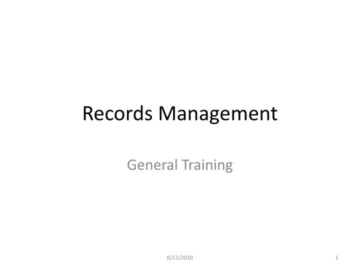 records management n.