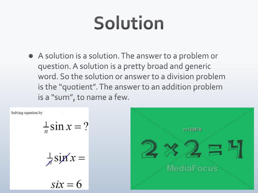 What Does Solution Mean In Math What Does Solution Mean In Math