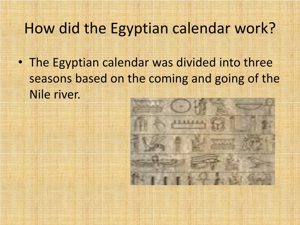 PPT The Egyptian Calendar PowerPoint Presentation, free download ID