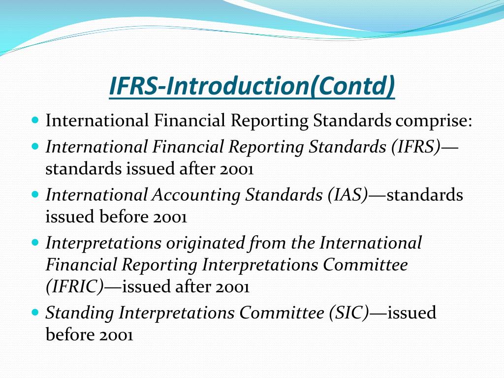 IFRS. IFRS Report. IFRS 40. Standard report