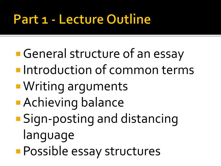 Sample High School Admission Essays Part Lecture Outline Healthy Living Essay also Argumentative Essay Thesis Examples Ppt Part The Essay Structure Powerpoint Presentation Id How To Start A Synthesis Essay