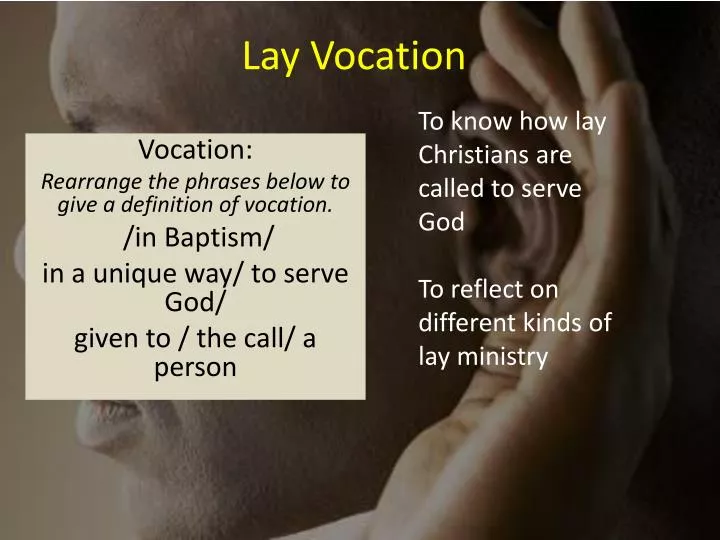 lay vocation n.