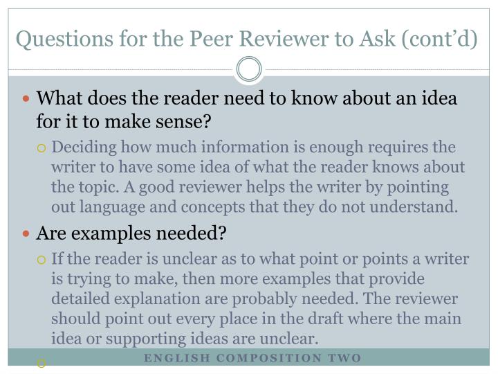 peer review questions for essays