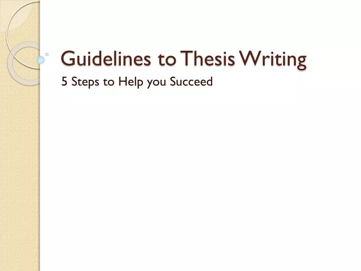 mba thesis guidelines