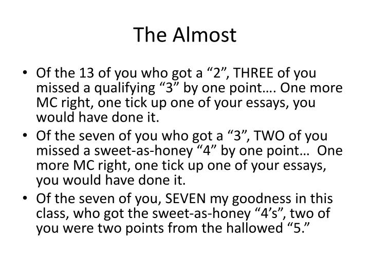 one point essays In the body of the essay, all the preparation up to this point comes to fruition the topic you have chosen must now be explained, described, or argued each main idea that you wrote down in your diagram or outline will become one of the body paragraphs if you had three or four main ideas, you will. one point essays In the body of the essay, all the preparation up to this point comes to fruition the topic you have chosen must now be explained, described, or argued each main idea that you wrote down in your diagram or outline will become one of the body paragraphs if you had three or four main ideas, you will.