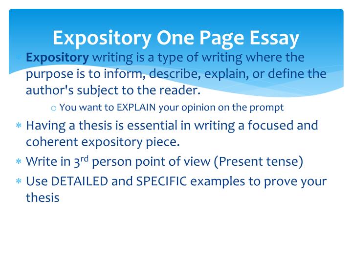 Expository essay define