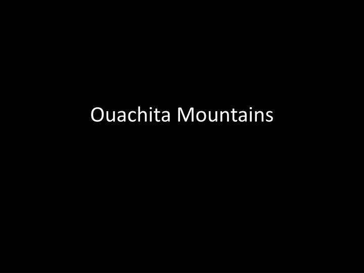 ouachita mountains n.