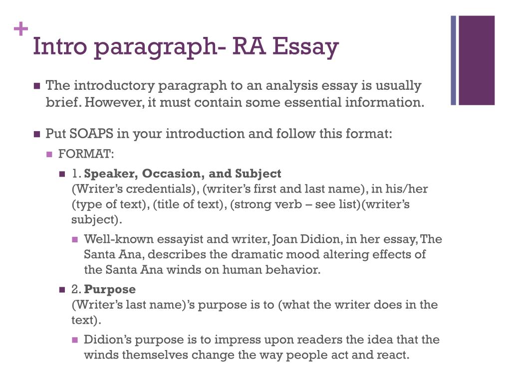 intro to rhetorical analysis essay