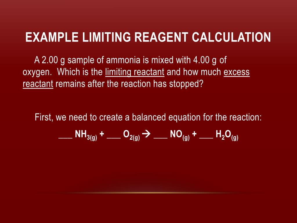 Excess Reagent