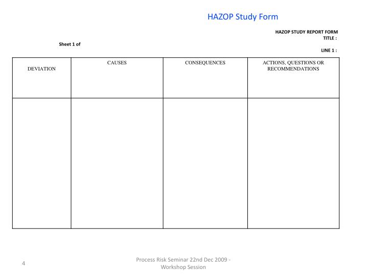 PPT - HAZOP Case Studies – Example 1 PowerPoint Presentation - ID:2568493