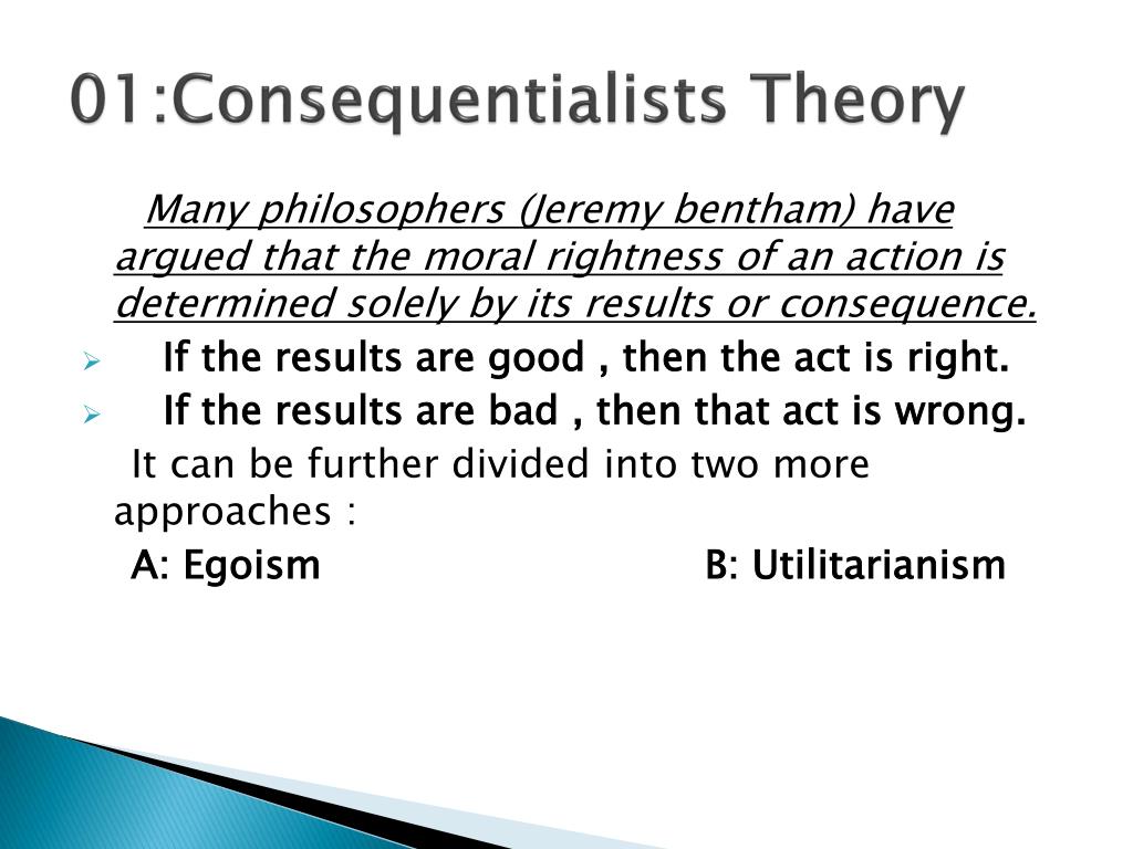 Consequentialist Theories Of Moral Evaluation
