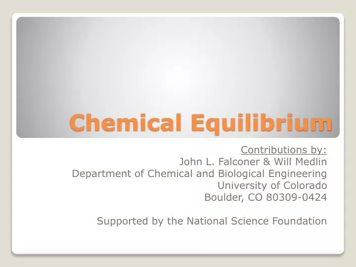 PPT - Chemical Equilibrium PowerPoint Presentation, free download - ID ...
