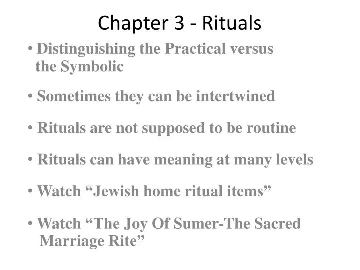 PPT Chapter 3 Rituals PowerPoint Presentation Free Download ID 