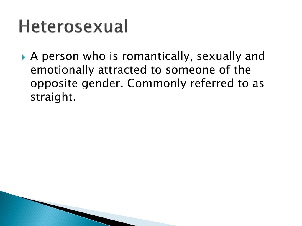 heterosexual self presentation definition
